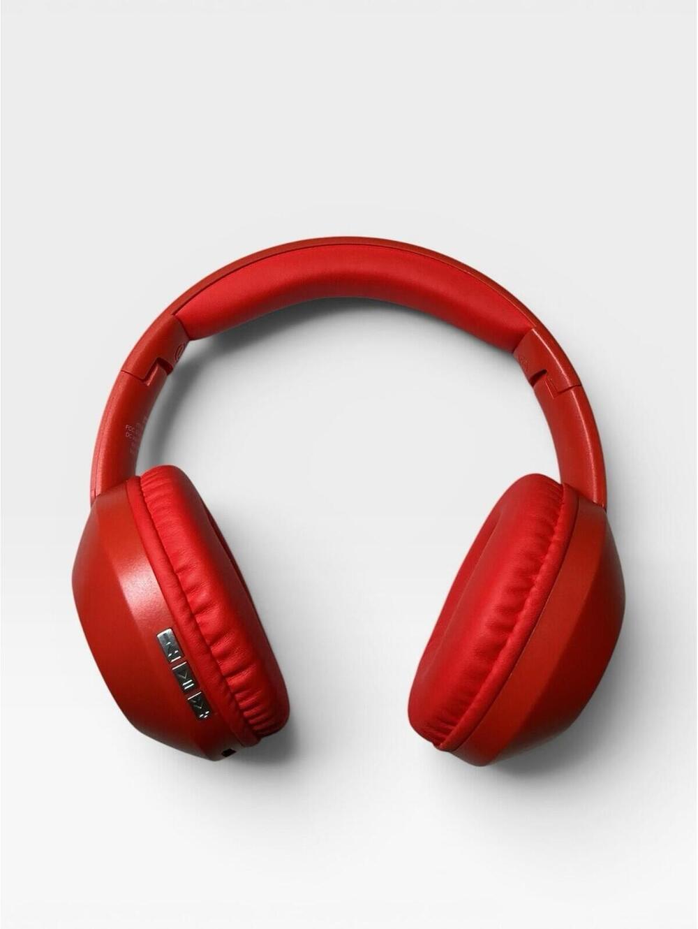 Aiwa Wireless Headphones Over-Ear, Adjustable Headband Coral Orange NEW